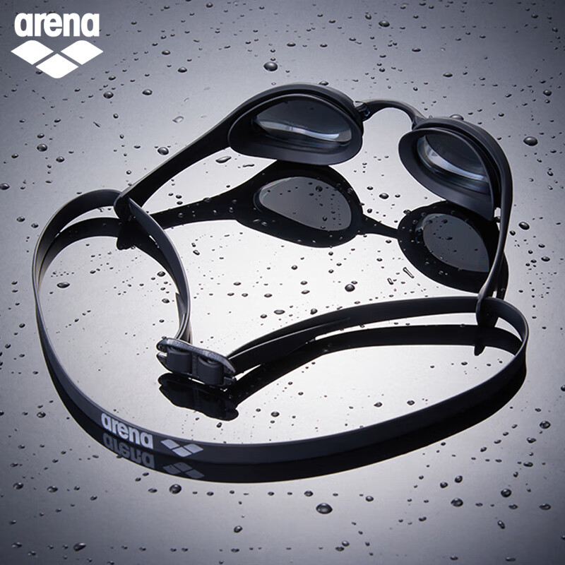 阿瑞娜（arena）进口泳镜眼镜蛇防水防雾高清竞技镀膜游泳眼镜比赛训练专业 黑色镀膜进口专业（180MA新色）
