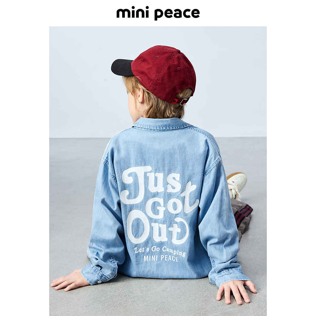 MiniPeace太平鸟童装男童衬衫FACAF1381 牛仔浅蓝 130cm