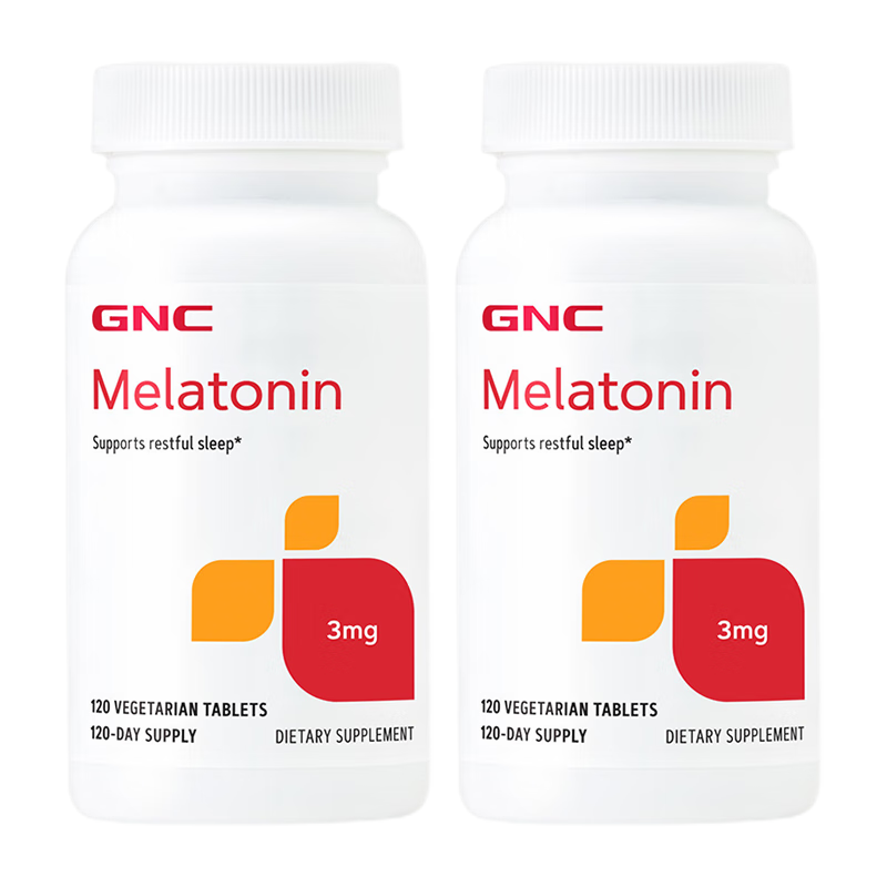 ���ڲ���������ϲ��GNC���ʺ���Ƭmelatonin˯���˺���Ƭ���������������ú���ԭװ ����ȡ��ʺ��� 3mg*2ƿ ��240Ƭ 58.7Ԫ