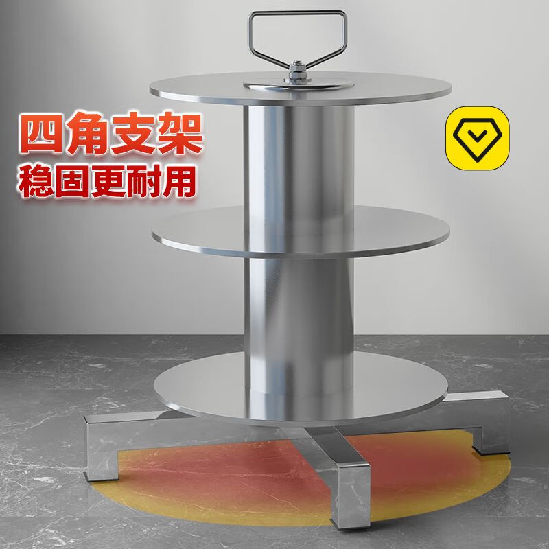 电线放线器放线架多盘可独立旋转放线神器电工使用放线架子不锈钢 小号不锈钢 3盘款【一起转动款】