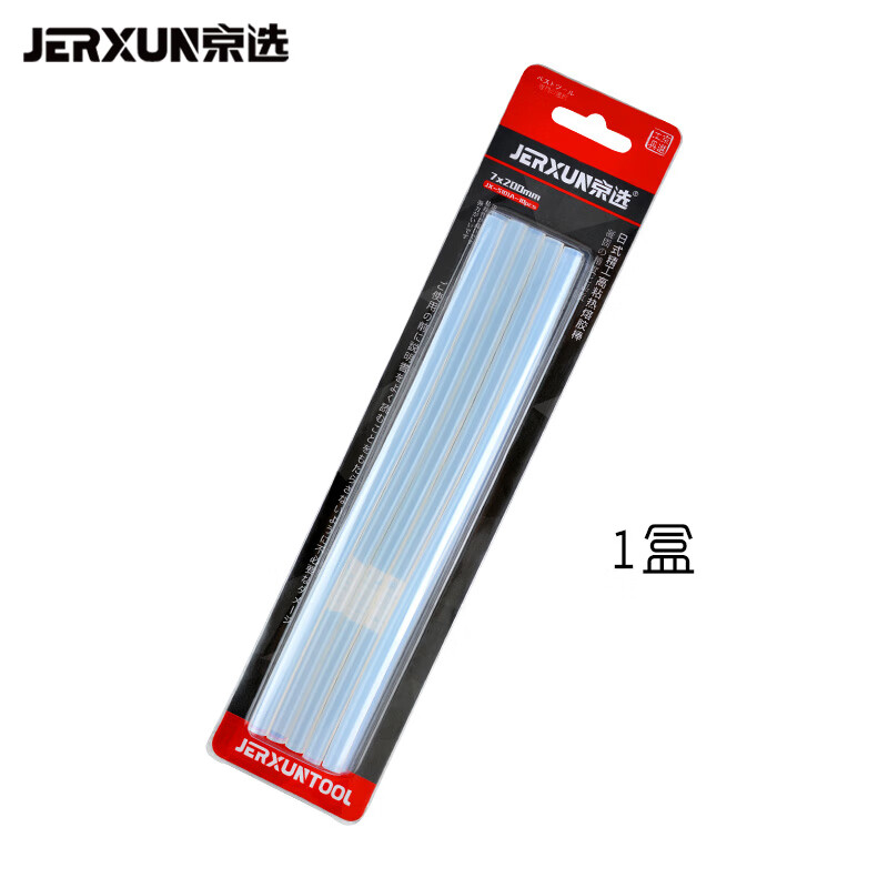 京选（JERXUN）7mm热熔胶棒高粘热熔胶条透明胶棒热融枪塑料DIY强力手工胶水
