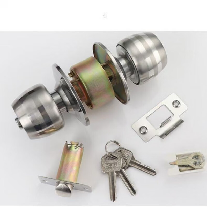 顯昂門(mén)鎖家用通用型球形鎖室內(nèi)臥室衛(wèi)生間鎖具老式房門(mén)鎖球型圓形球鎖 送帶鑰匙款【鋅芯】配 鎖邊距70【舌長(zhǎng)60cm】