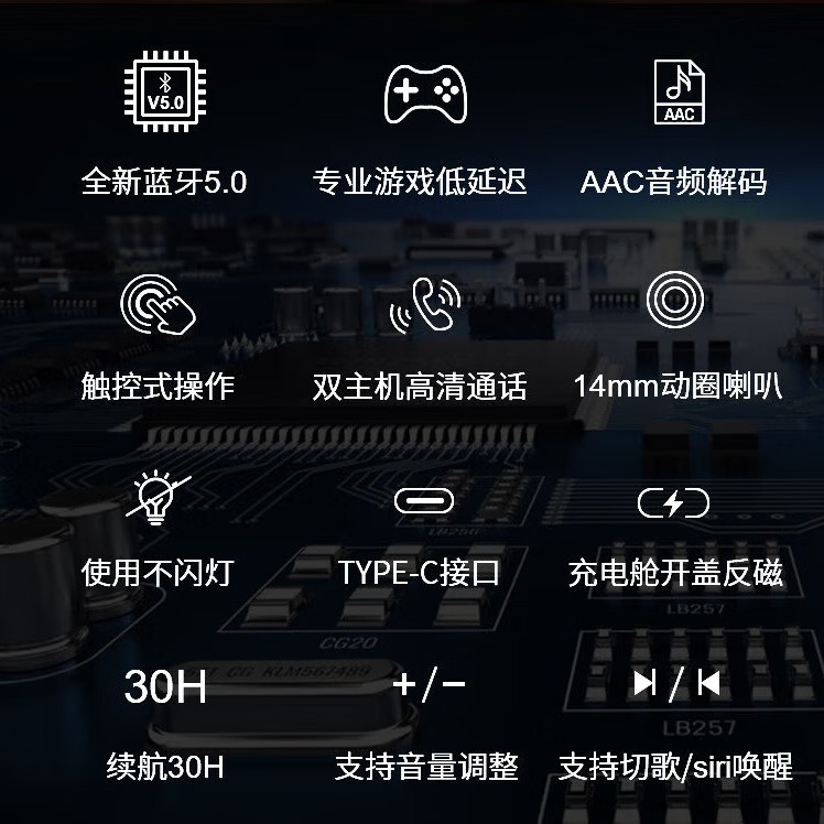 挂耳式无线蓝牙耳机降噪运动HiFi立体音适用小米华为vivo苹果oppo T16挂耳圆按键黑色
