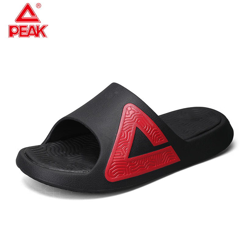 匹克(PEAK)态极拖鞋男鞋夏季外穿运动拖鞋篮球防滑凉拖女款户外沙滩鞋涉水鞋 DL520557黑色/暗红 45