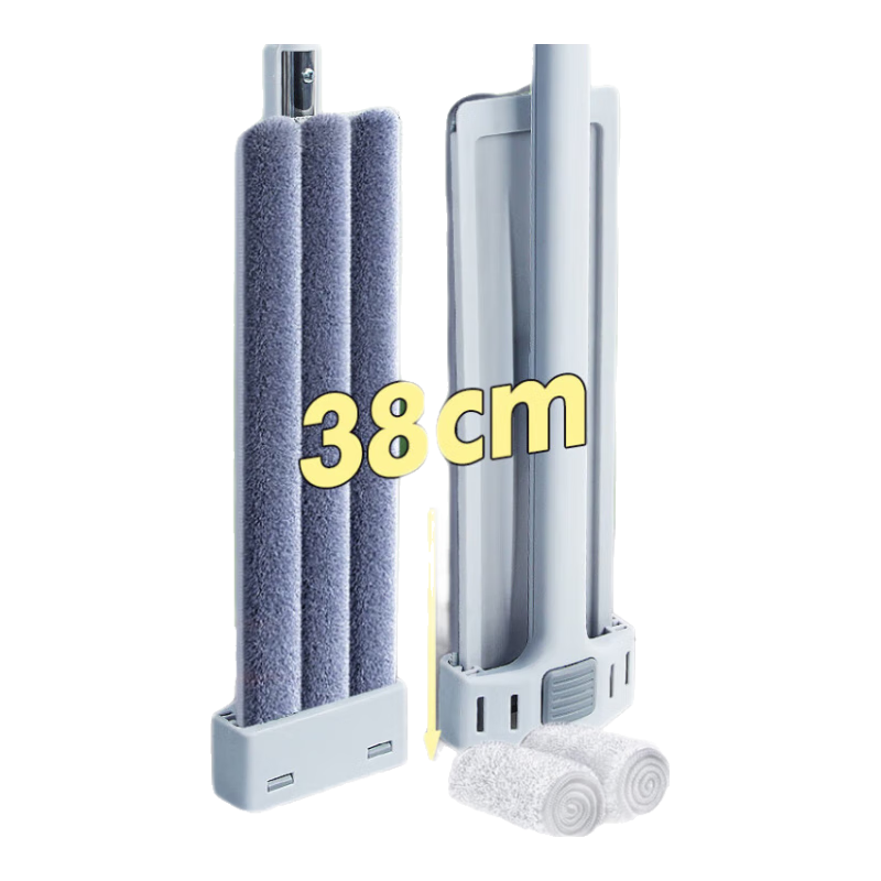 百家好世 平板拖把38cm2布家用一拖净2025款免手洗拖把布懒人拖地神器尘推 8.24元