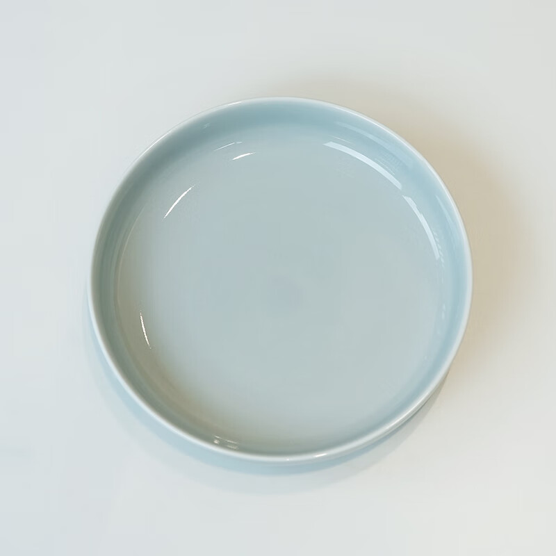 归味归味家用和田玉色陶瓷圆形餐盘强化瓷加深盘沙拉盘水果盘 19.4cm和田玉色深盘(2个装)