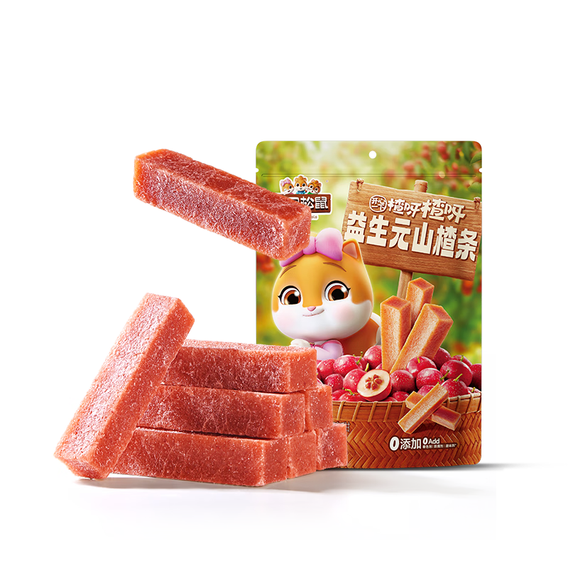 三只松鼠益生元山楂条500g桑葚味酸甜山楂糕果干蜜饯果干解馋休闲儿童
