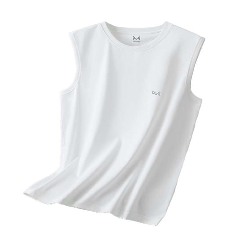 猫人男士背心男【100%纯棉】夏无袖T恤纯色内搭外穿坎肩运动打底上衣