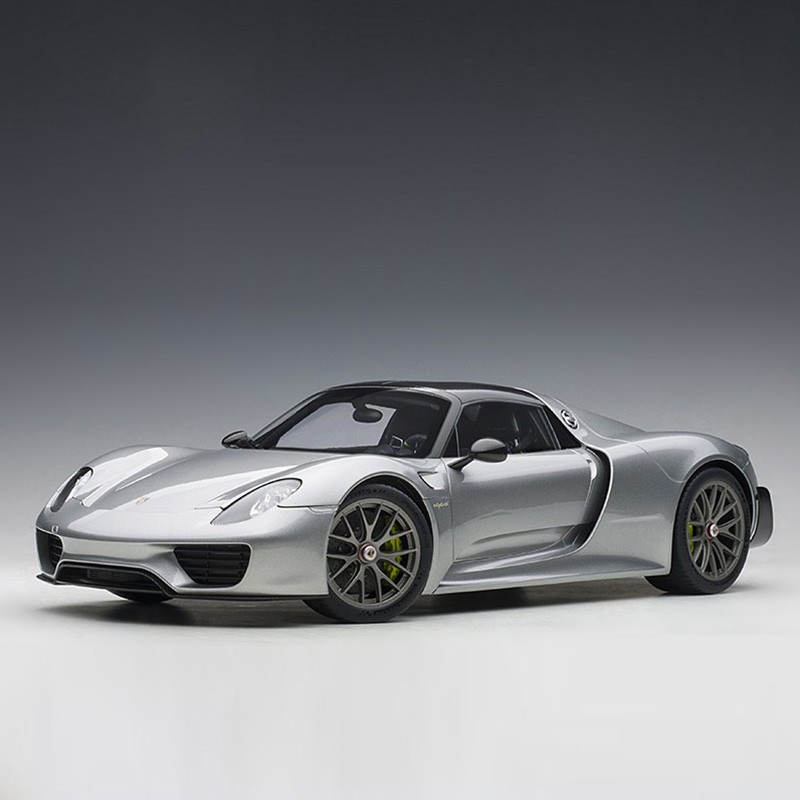 保时捷918 spyder weissach 918跑车汽车模型车模收藏摆放 送礼 银色