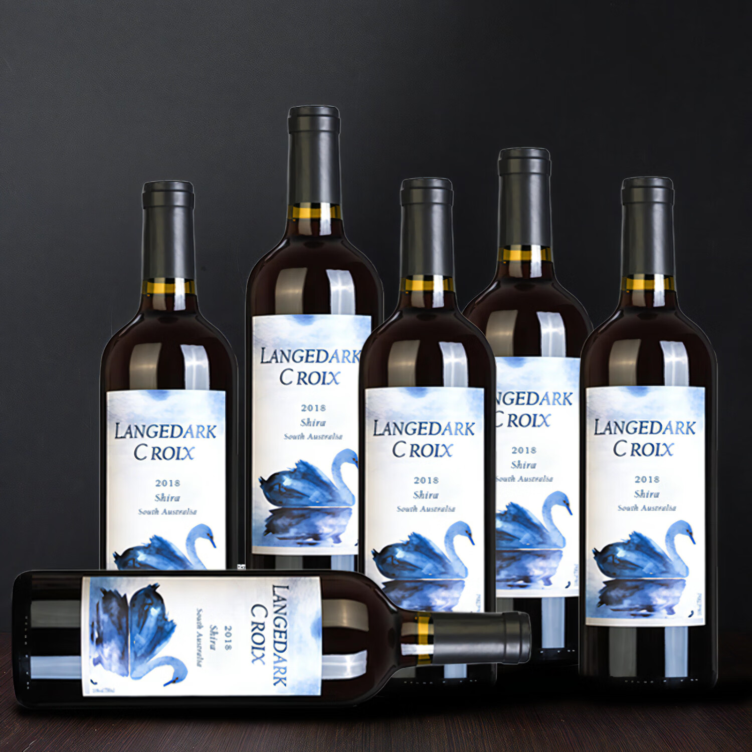 拉格德克红酒澳洲干红葡萄酒拉格德克蓝天鹅14度果香浓郁原酒进口红酒送礼 爆款热销-750ml*2支礼盒装