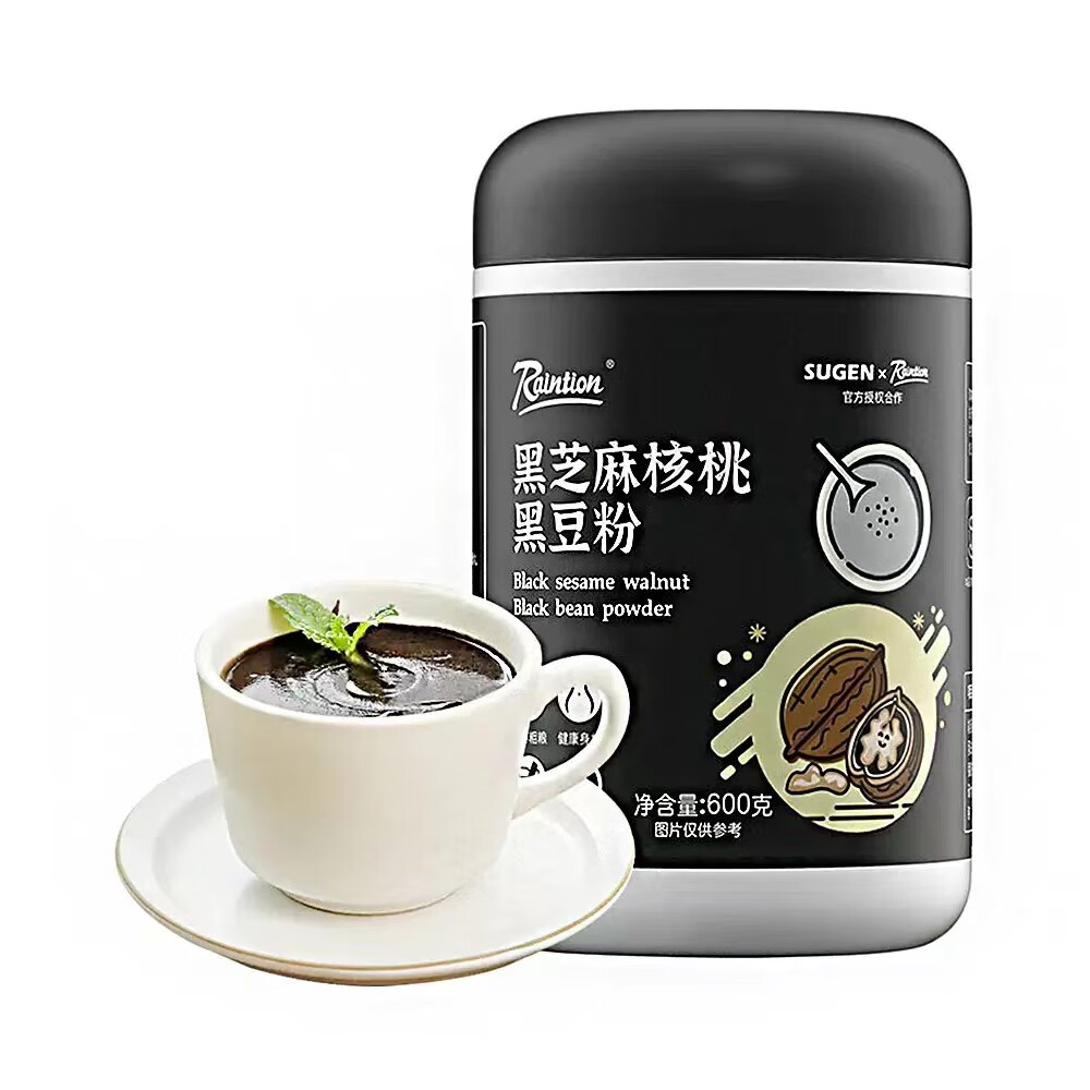 蘇根黑芝麻核桃黑豆粉600g代餐飽腹健康營養(yǎng)早餐沖飲桂花堅(jiān)果藕粉 1罐黑芝麻核桃黑豆粉600g