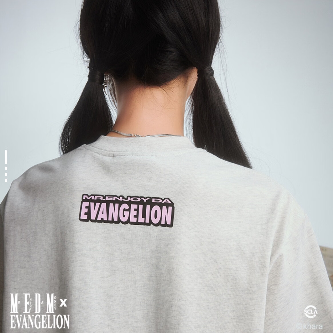 MEDMxEVA联名款 SS24 基础字母印花Logo上衣短袖T恤 男女同款 灰色 三标齐全 S (现货)