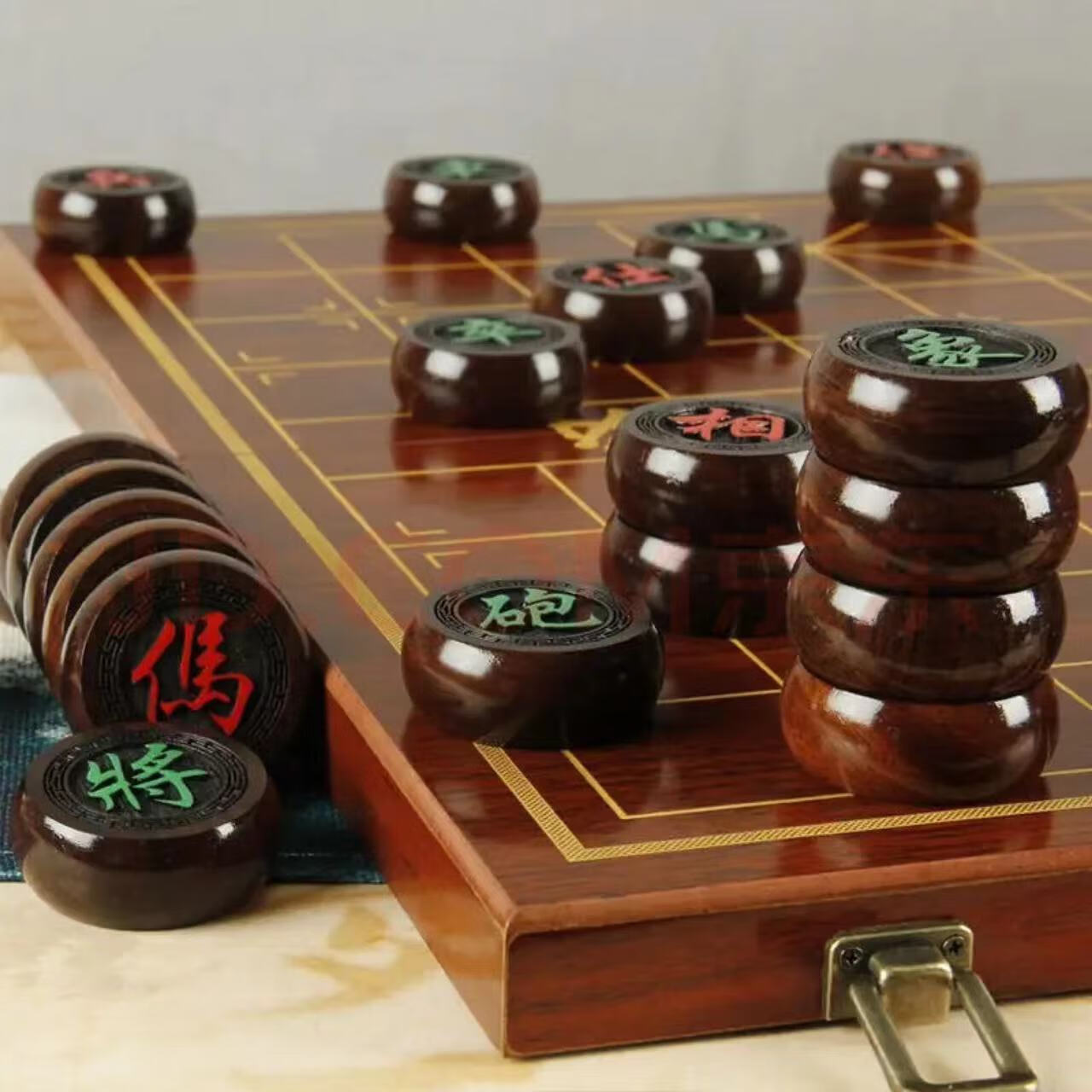 hkda象棋学生儿童大号带棋盘套装 4.8红花梨