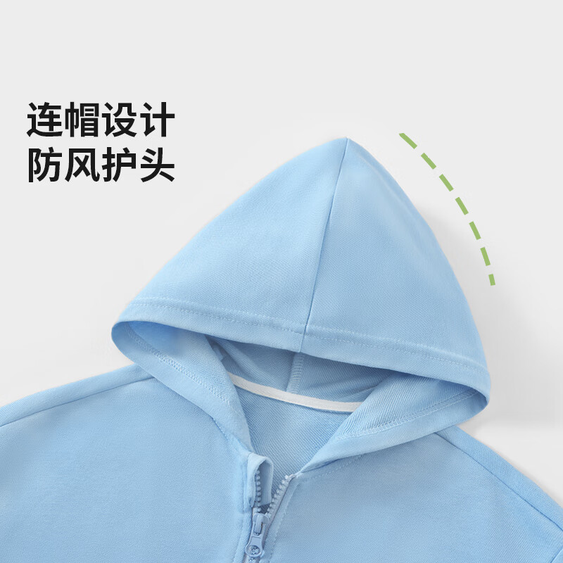 迷你木木屋儿童外套春秋男女童连帽卫衣外套中小童拉链外穿内搭上衣休闲舒适 好朋友 90 推荐身高80-88cm