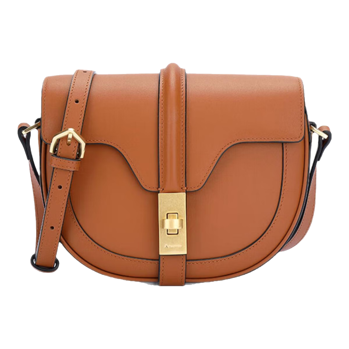 AQUASCUTUM【情人節(jié)禮物】雅格獅丹奢侈品女包時尚馬鞍包腋下包斜挎單肩包包 棕色