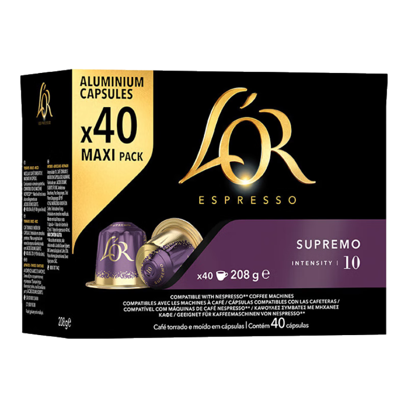 L'OR �������ںڿ��Ƚ��� ǿ��10 ����Ħ 40�� ����С��ȸ��Nespresso 285Ԫ��3��(��95Ԫ/��)