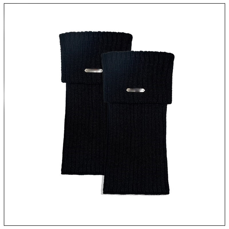 【优选好物】针织堆堆袜雪地靴袜套女款秋冬季腿套保暖袜子套袜纯 金属标袜套【黑色】 50cm 京东折扣/优惠券