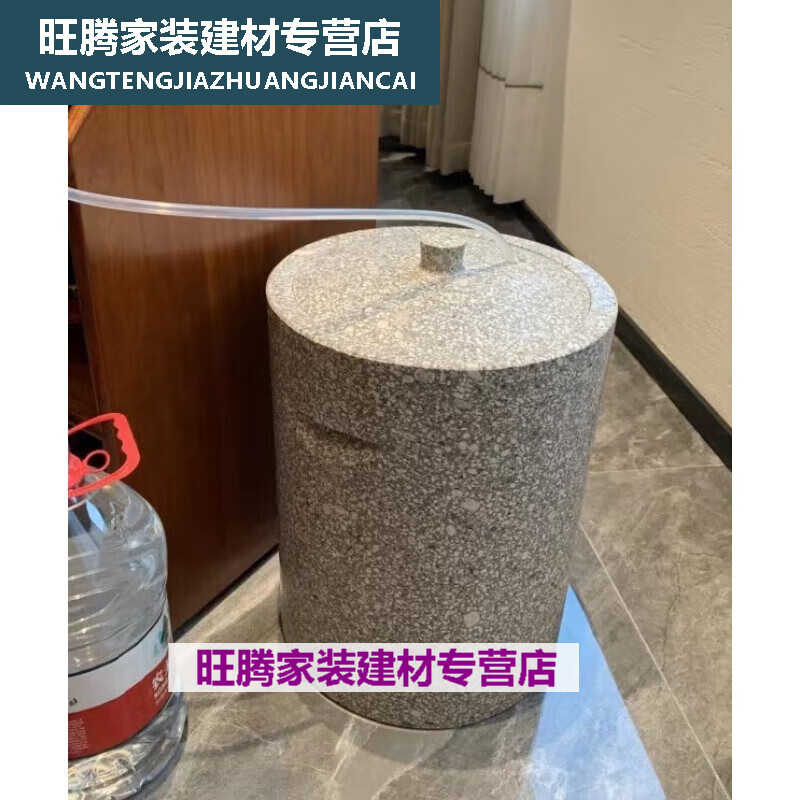 萌依兒（Mengyier）麥飯石水缸儲(chǔ)水罐 泡茶麥飯石水桶飲水機(jī)過濾天然冷水缸 茶道儲(chǔ)的 天然麥飯石3升連體無嘴茶道款
