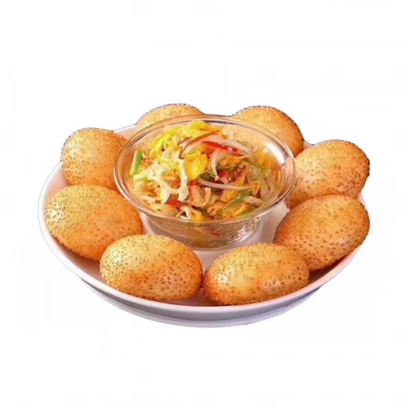 空心馍芝麻烧饼食堂饭酒店特色食材夹菜饼10个装空心馍馍夹肉馍 空心