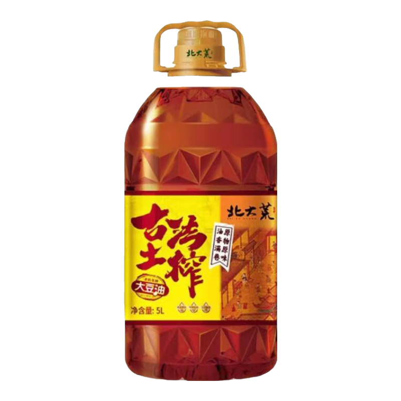 北大荒非轉(zhuǎn)基因大豆油 古法壓榨工藝 大豆油5L裝 古法土榨 食用油 古法壓榨大豆油 5L*1桶