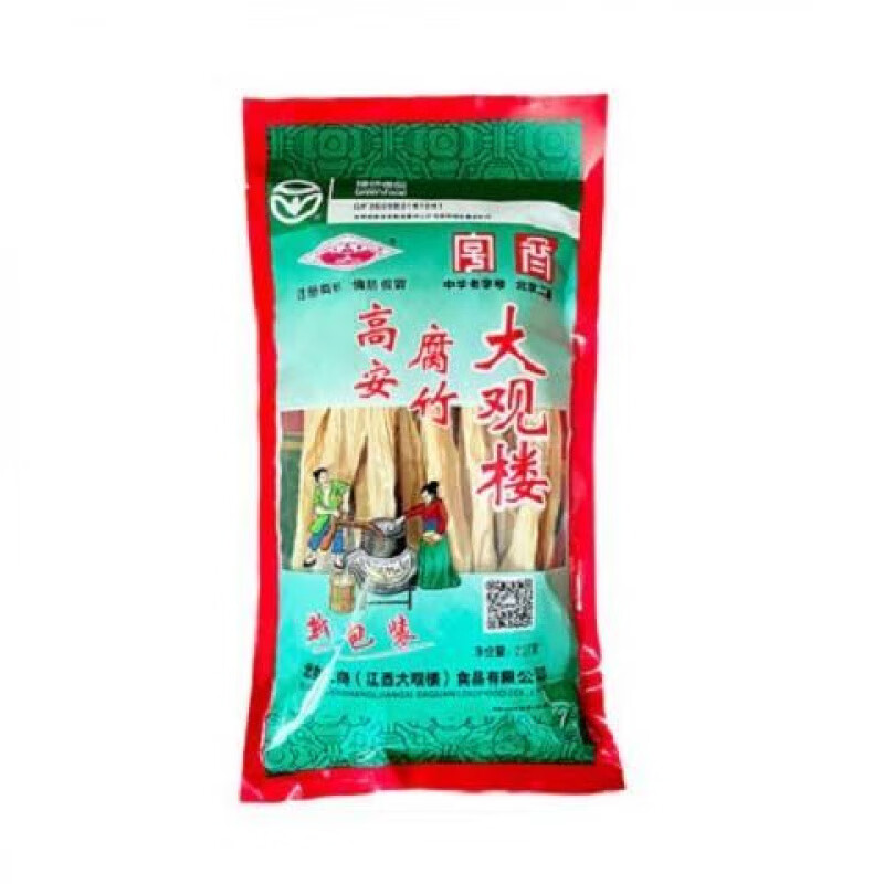 大觀(guān)樓腐竹江西特產(chǎn)高安新鮮黃豆制品頭漿豆腐皮傳統食品 227g 1包*227克