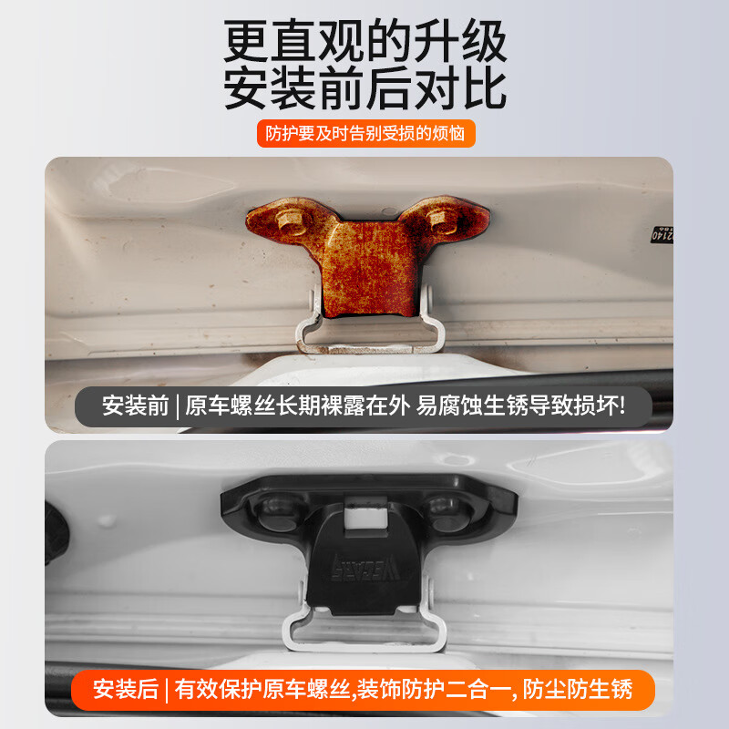 ST.WIN适用24-25款普拉多尾门螺丝保护盖霸道LC250后尾门防尘盖改装配件 【尾门螺丝保护盖】 新款普拉多LC250