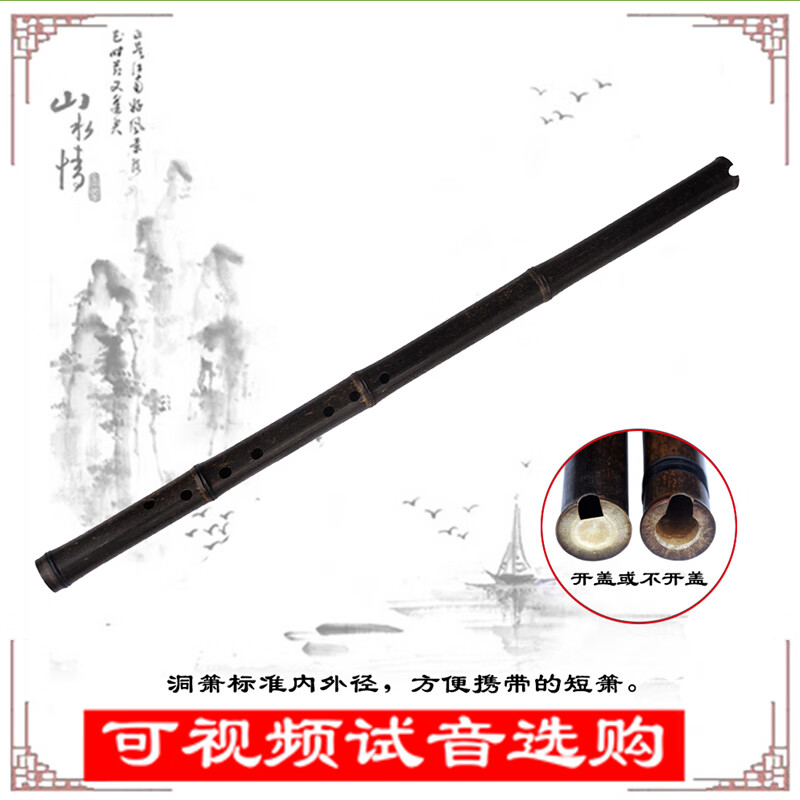 管子先生專業(yè)紫竹精品短簫8孔6孔洞簫演奏迷你蕭初學(xué)入門樂器GF調(diào) 一節(jié)正手八孔G調(diào)