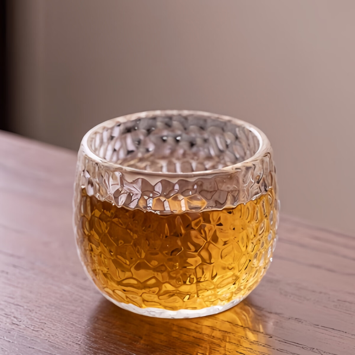 八玺加厚玻璃茶杯主人杯品茗杯单杯高档养生杯子整套功夫茶具套装酒杯 锤纹款·加厚主人杯100ml 6个