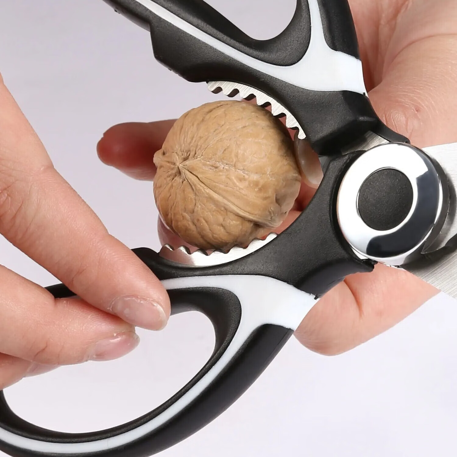 【精选】 多功能厨房剪刀家用杀鱼专用烤肉特大号不锈钢强力剪子 红色剪刀