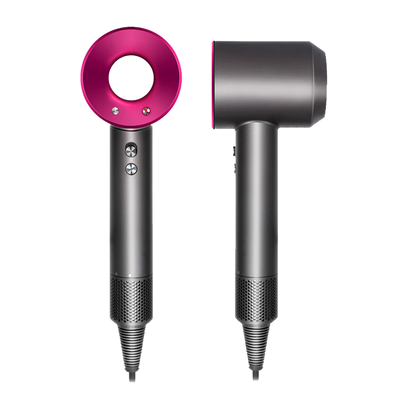 【国家3C认证丨华强北顶配1:1】二代高速负离子无叶吹风机家用大功率静音不伤发电风筒理发廊酒店 紫红色 -五风嘴丨20亿水润负离子恒温护发 经典款【1.8米线长】