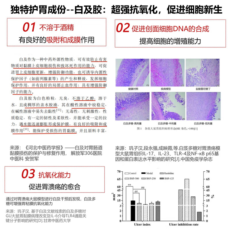 维卫康三七白及口服液【养胃护肝口服液】礼盒送礼招待应酬喝酒护肝护胃 礼盒10瓶*60ml(赠送6袋)