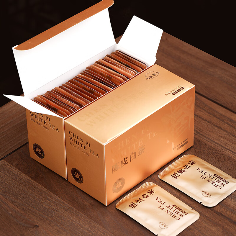 七春 陈皮白茶 福鼎茶叶150g小饼新会陈皮老白茶贡眉小饼茶年货节送礼