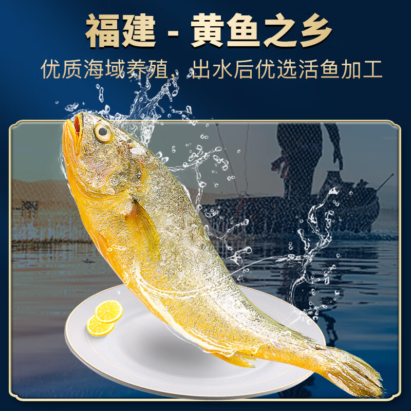 简鲜福建醇香黄鱼鲞 大黄鱼国产三去黄花鱼(去鳞去鳃去内脏) 袋装 200g*5条