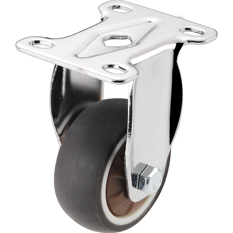 滑轮橡胶脚轮桌子床头柜书柜轱辘音箱滚轮茶几转向万向轮 平板定向 1