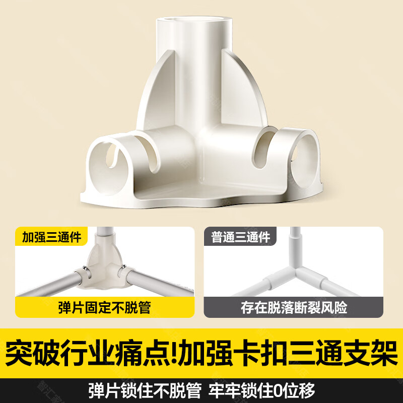 梦多福母婴儿防摔蚊帐架1.8×2米A类家用免安装蒙古包蚊帐方顶全底卧室 适用1.8×2m床丨锁扣支架加粗Pro 真A类丨全底更安全