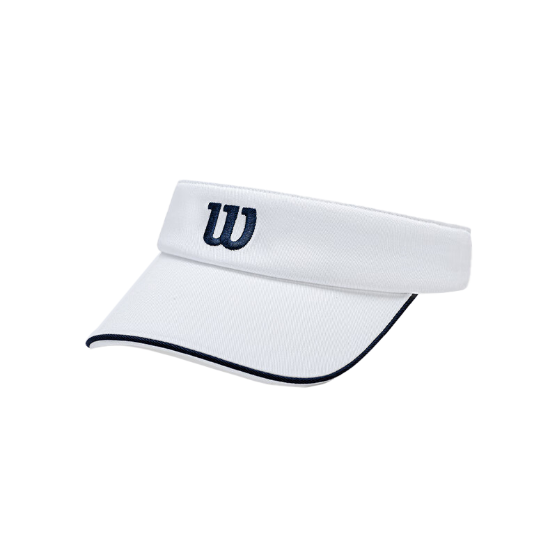 威爾勝（Wilson）空頂帽防曬帽可調(diào)節(jié)遮陽(yáng)帽跑步網(wǎng)球帽子棒球帽 【亮白色】空頂帽 S/M碼