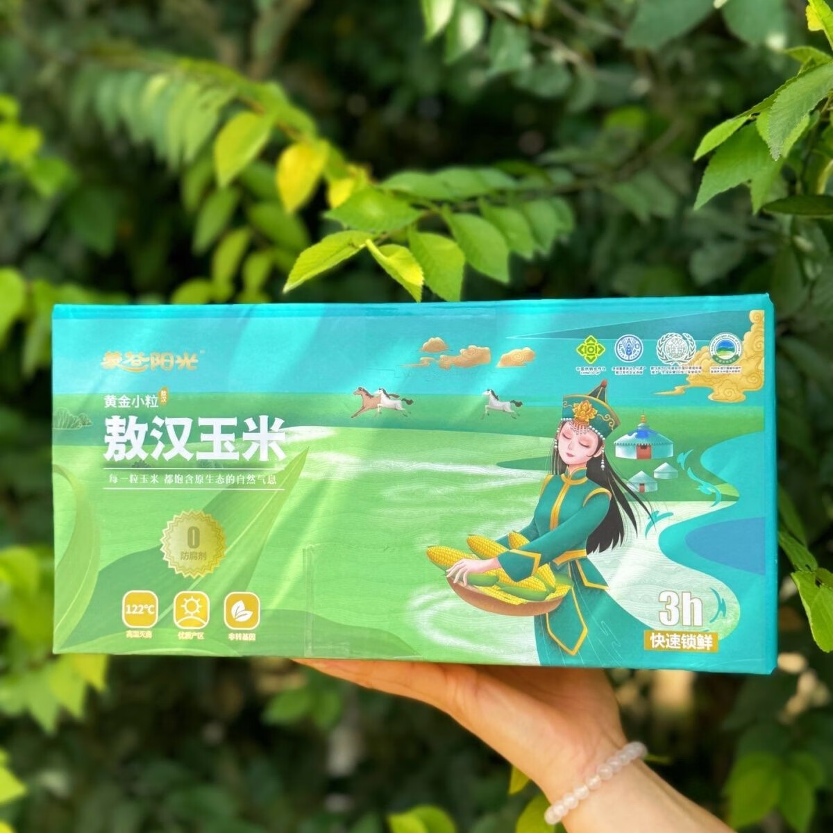 蒙香十里蒙谷阳光黄金小粒香糯玉米非转基因内蒙古敖汉特产10穗装即食粗粮 黄糯玉米2200g*10棒【家庭实惠装