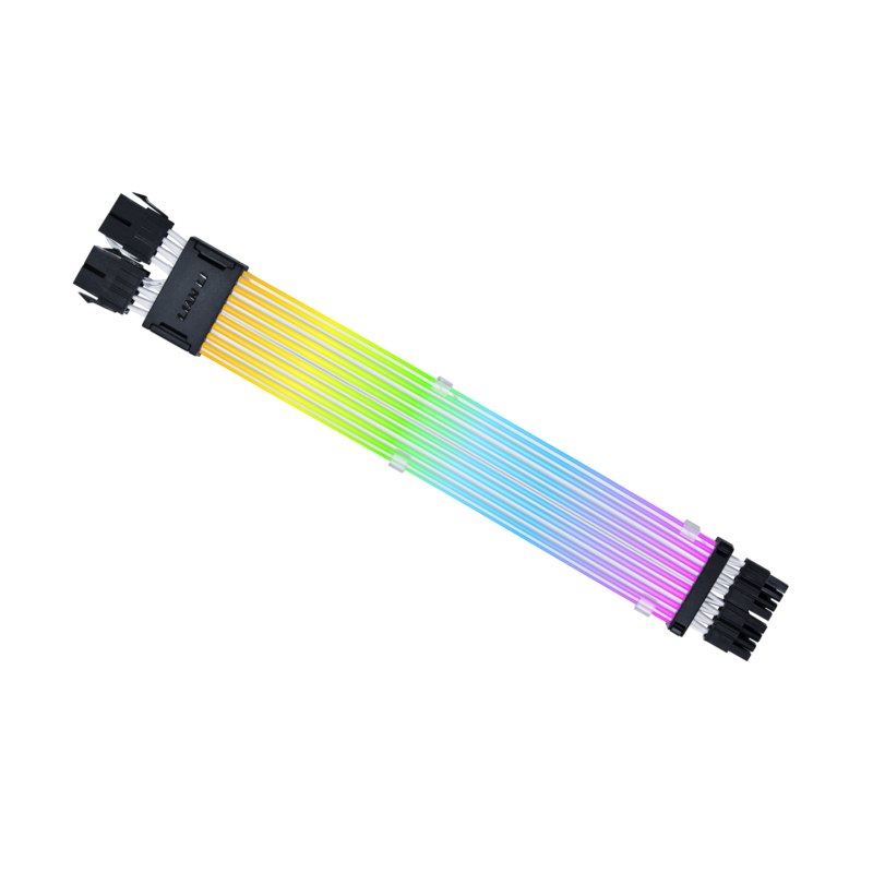 LIANLI聯(lián)力Strimer逸彩霓彩線四代無線版 CPU 2*8-Pin 電源延長線 RGB線 霓虹線