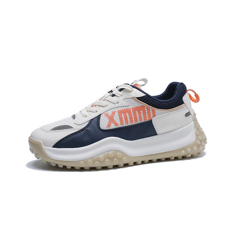 将远行女鞋运动鞋休闲鞋女春季新款网面透气老爹鞋舒适软底时尚跑步鞋女 蓝色 40 (尺码偏小,建议拍大一码)