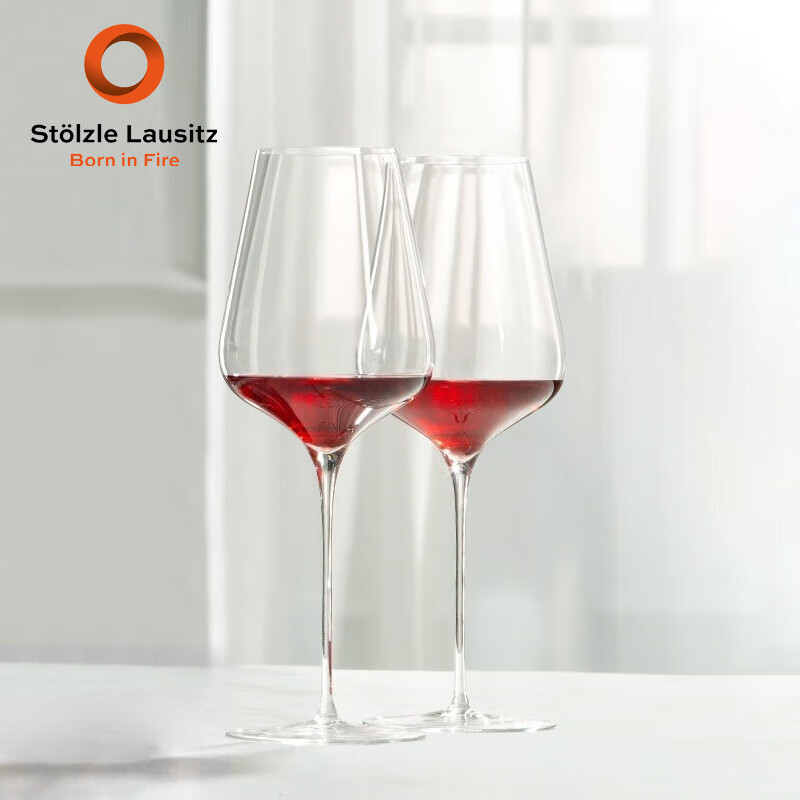 索雅特 Stolzle德国进口手工水晶玻璃红酒杯白葡萄酒杯高脚杯创意醒酒器 Q1手工波尔多红酒杯 2支 600ml