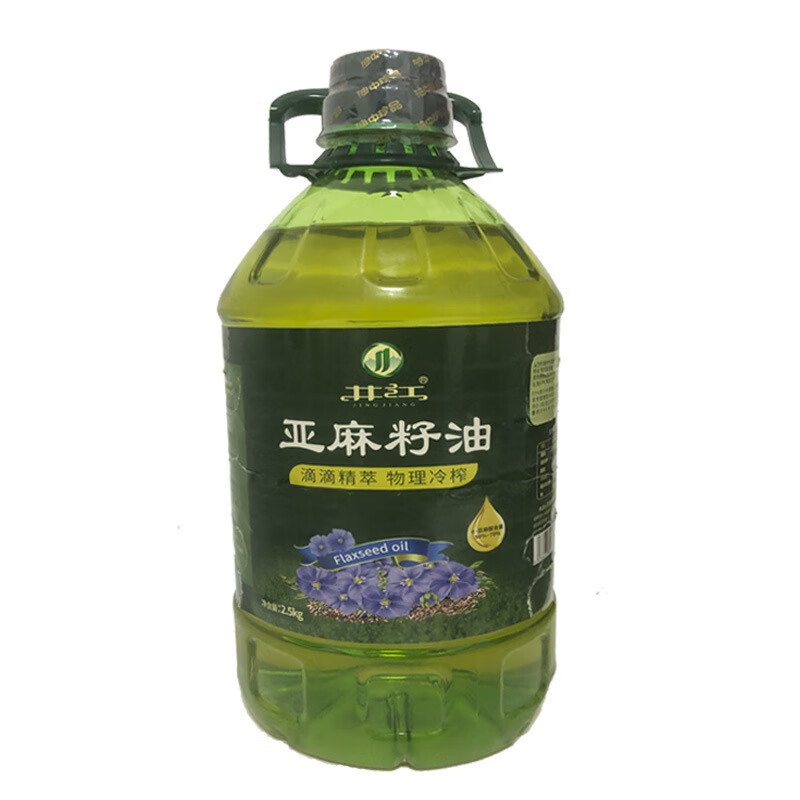 井江亞麻籽油亞麻油物理冷榨一級油胡麻油5斤熱銷(xiāo)京選 亞麻籽油2.5千克