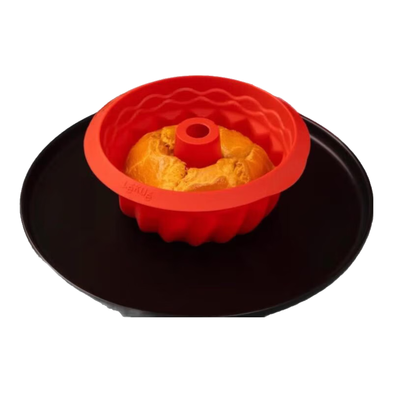 樂(lè)葵(Lekue)硅膠深型薩瓦林蛋糕蒸糕模具烘焙工具家用烤盤(pán)烤箱做面包慕斯磨具 德國(guó)瓦克硅膠/小紅模 8寸