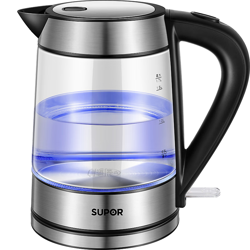 蘇泊爾（SUPOR）玻璃電水壺?zé)崴畨馗吲鸸璨Ａщ姛崴畨?1.7L燒水壺 SWF17E26A
