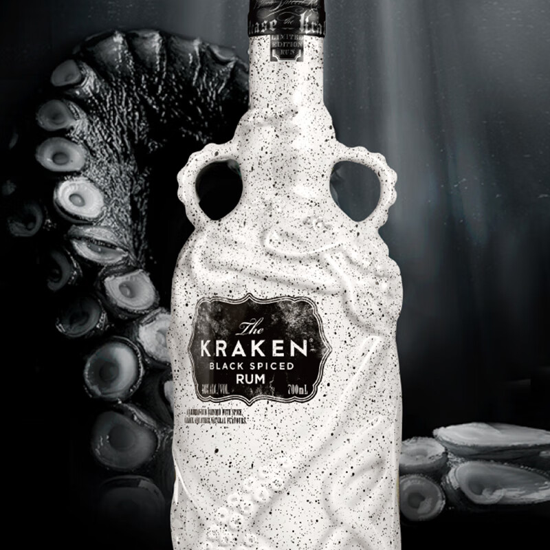 酷拉肯【送男生礼物】Kraken加香黑朗姆酒 Rum洋酒调酒基酒 【限量纪念款】19年探秘号 700mL