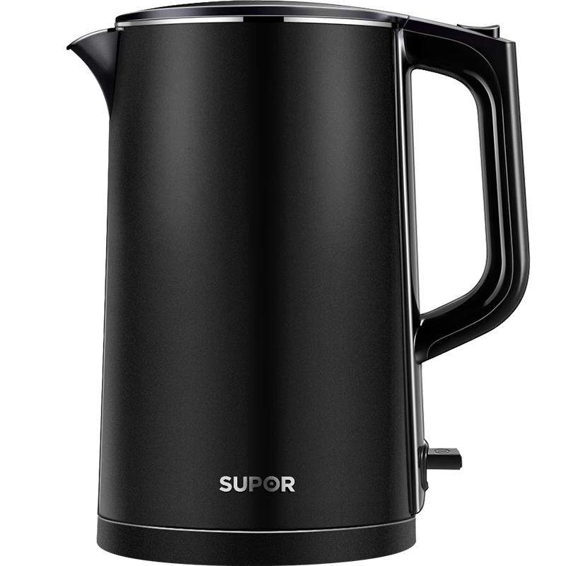 苏泊尔（SUPOR）电水壶 双层防烫烧水壶热水壶1.7L 全钢无缝内胆304不锈钢电热水壶SW-17J419 1.7L大容量