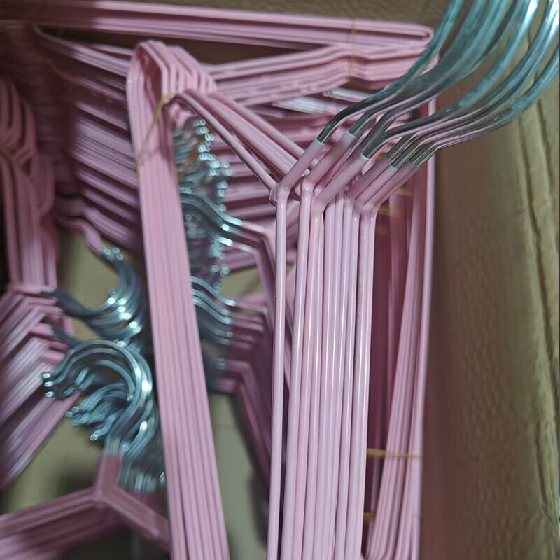 衣架家用挂衣服架子无痕防滑衣撑子多功能晾衣架衣柜收纳神器 樱花粉【实心加粗+浸塑防滑】 30支【家用推荐】