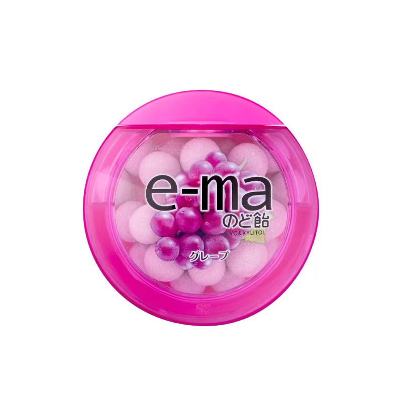 悠哈悠哈UHA进口溢玛清凉沁爽糖 润喉糖护嗓 葡萄味33g 网红零食