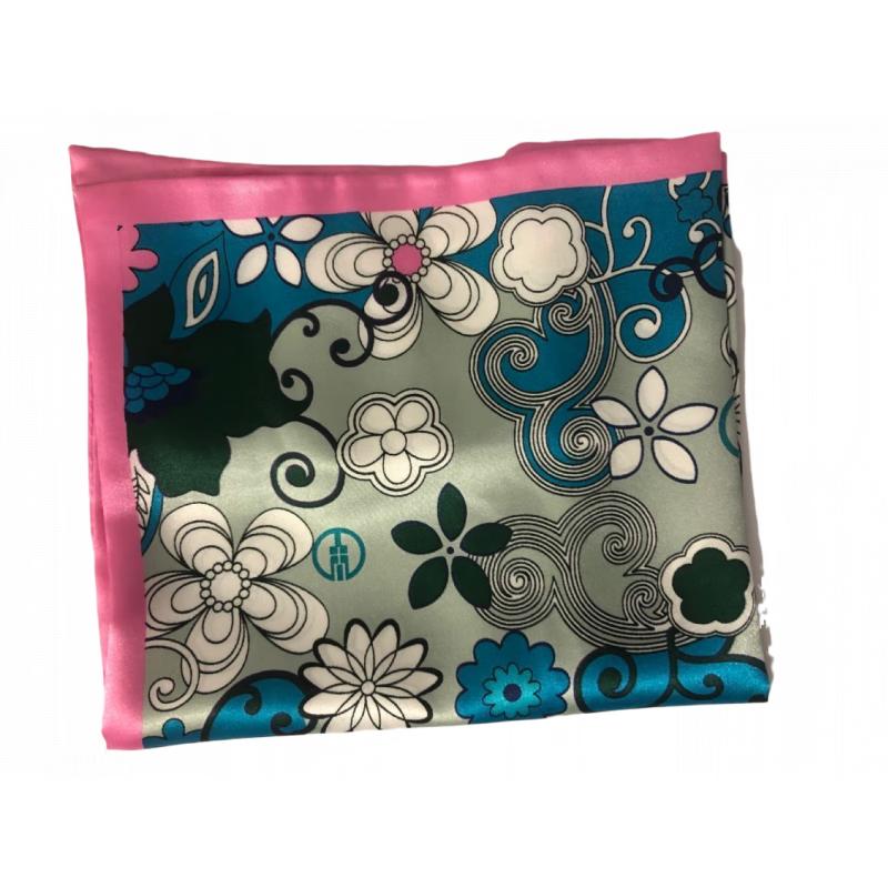 超新款银行工作服女蓝色粉色丝巾头花农业行服围巾领结 农行粉色丝巾