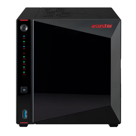 asustor爱速特 AS5404T 四盘位NAS网络存储器私有云网盘存储服务器文件存储备份共享相册备份同步 单机器无内置硬盘