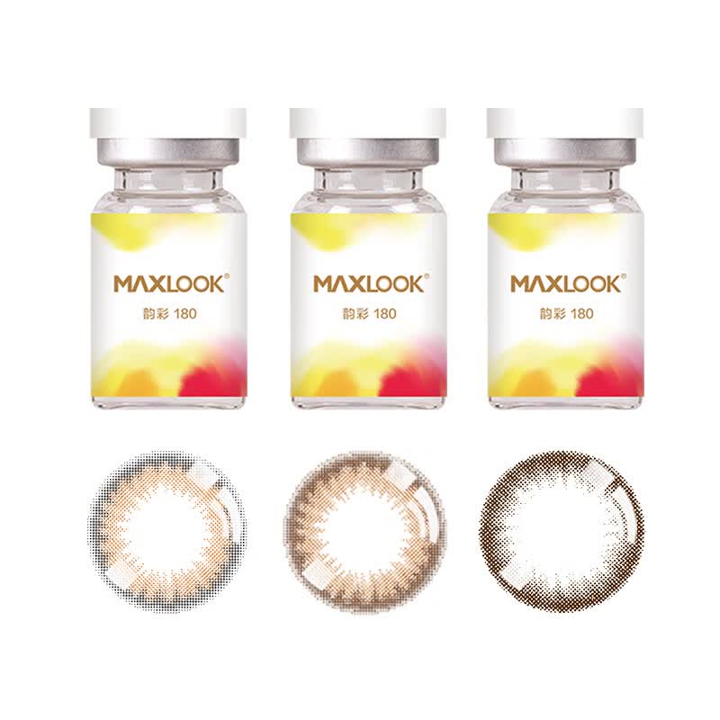 MAXLOOK美瞳隐形眼镜半年抛1片韵彩润妍系列韩国进口自然水润 【日常高级】润妍灰色-1副请拍2件 1000度